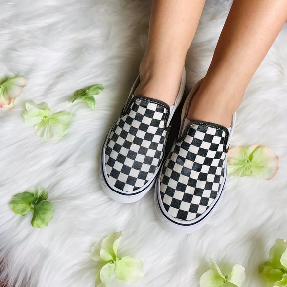Vans Shoes - Checkerd Slip On Vans